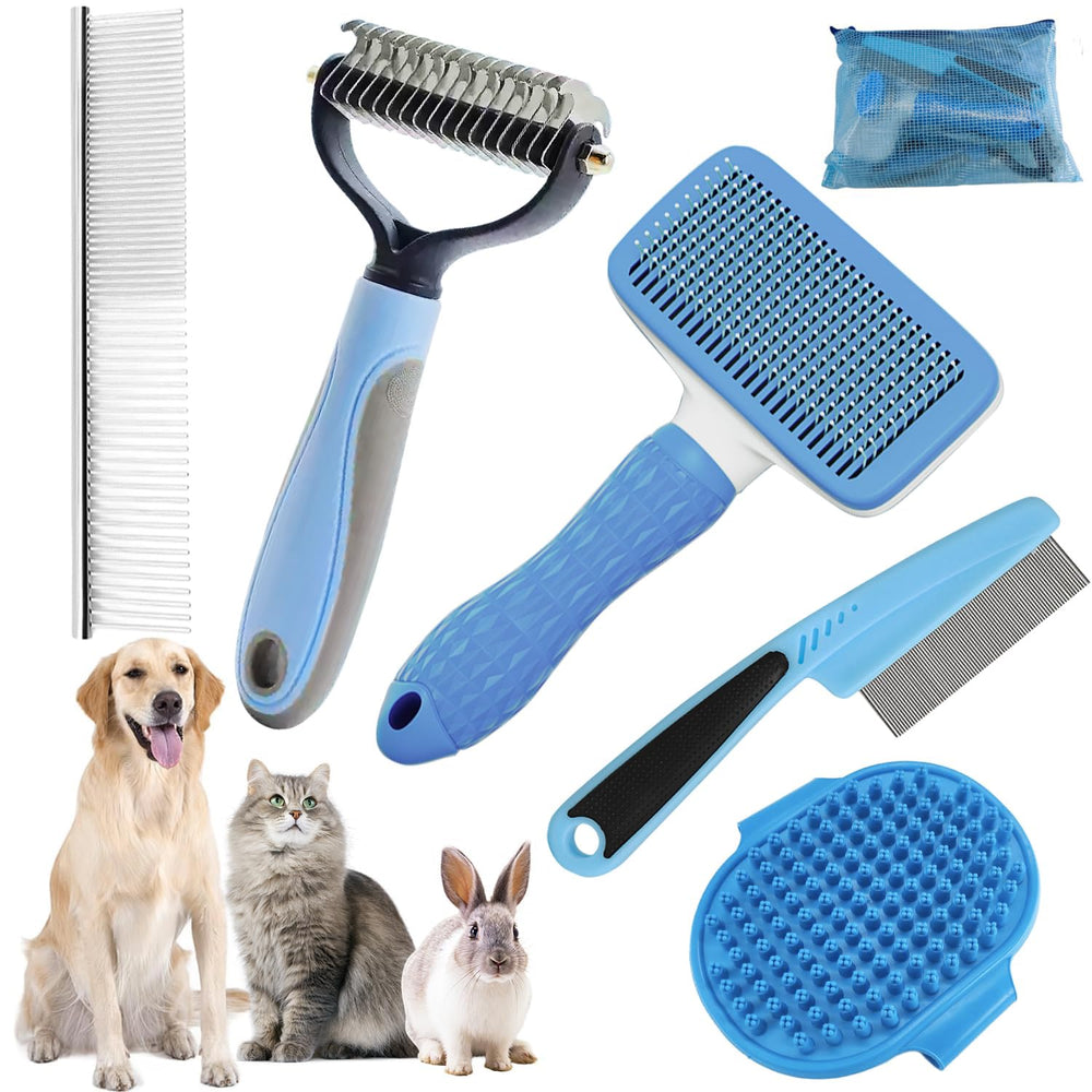 KUEIOX dog brush self-cleaning: easy shedding cleanup during grooming.