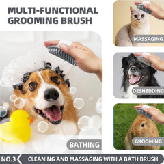 KUEIOX washing gloves provide soft bristles and pet-friendly massage.