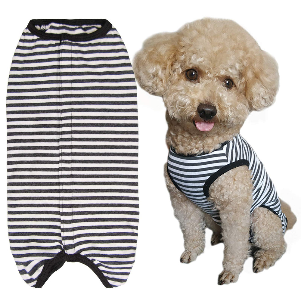 Kukaster Pet dog recovery suit back view shows protective design for wounds.