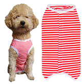 Kukaster Pet recovery suit back view protects wounds and supports post-surgery comfort