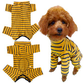 Kukaster Pet recovery suit front view shows full coverage and wound protection.