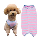 Kukaster Pet recovery suit puppy front view for wound protection and comfort.