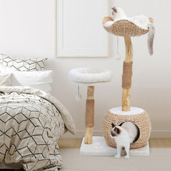 KULAMOON cat tree top cushion offers a cozy high perch for lounging.