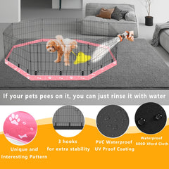 KUMOUARTS dog crate pad pink adds stylish, fade-resistant print.