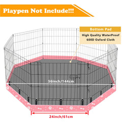 KUMOUARTS oxford waterproof bottom pad pink protects indoor and outdoor spaces.