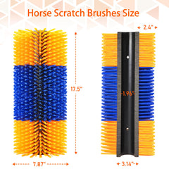 KUNBEIEN Livestock Scratch Brush Kit wall-mount-ready in bright yellow for quick access.