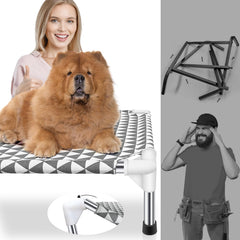 Kuntrust elevated outdoor dog bed non-slip feet prevent sliding on slippery surfaces