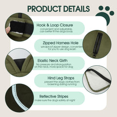 Kuoser Canvas Dog Coat fabric close-up showing water-resistant canvas material