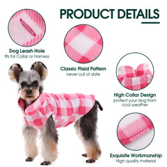 Kuoser dog fleece vest leash hole back enables easy daily walks without removing the sweater.