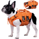 Kuoser dog life jacket front-view shows buoyant, supportive vest for swimming