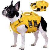 Kuoser dog life jacket on dog provides buoyant support for safer swimming.
