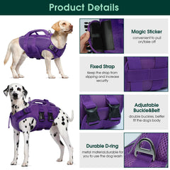 Kuoser dog life jacket rescue handle enables quick assistance on shore