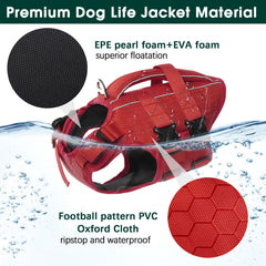Kuoser dog lifejacket reflective-strips enhances visibility during dusk play and outdoor activities.