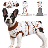 Kuoser dog recovery suit front view protects incisions and aids gentle post-surgery wear