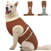 Kuoser dog recovery suit soft fabric close-up highlighting breathable post-surgery comfort