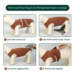 Kuoser dog recovery suit neuter spay use showing comfortable adjustable fit
