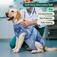 Kuoser recovery suit rolled up for potty time, easy access without removing clothing.