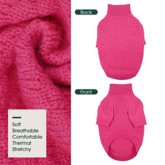 Kuoser dog sweater higher belly cut for convenient potty breaks