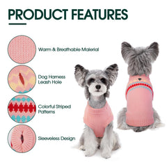 Kuoser dog sweater sleeveless design promotes unrestricted play and movement.