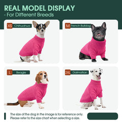 Kuoser dog sweater turtleneck with sleeves for secure warmth during walks
