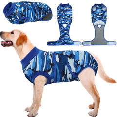 Kuoser recovery suit on a dog, post-surgery comfort with protective fit.
