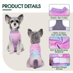 Kuoser Recovery Suit provides protective coverage to prevent licking after surgery.