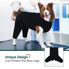 Kuoser spay/neuter recovery suit supports joints with a snug, gentle fit.