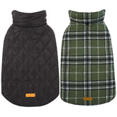 Kuoser warm dog coat front view shows weatherproof shell for outdoor protection.