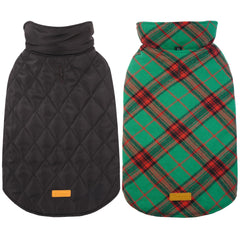 Kuoser warm dog coat front view for a snug winter fit.