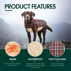 Kuoser Warm Dog Coat side fit demonstrates comfortable chest elastic for active dogs.