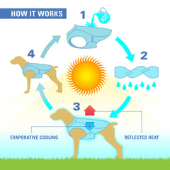 Kurgo Dog Core Cooling Vest with reflective accents for safety in low light.