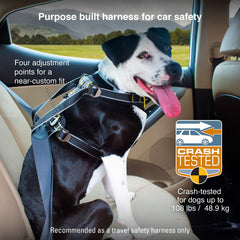 Kurgo Impact Dog Car Harness tubular webbing highlights durable construction.