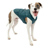 Kurgo Loft Dog Jacket shows a reversible two-tone shell for versatile outdoor warmth.