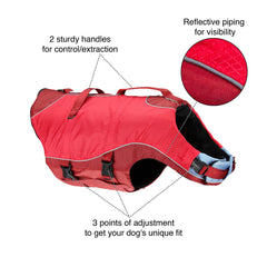 Kurgo Surf n’ Turf life jacket with two handles aids easy water rescue