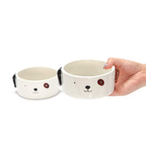 Kurrajong Farmhouse set 2 ceramic dog bowls shown together, perfect for coordinated feeding stations.