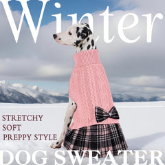 KYEESE dog sweater pink XXXL gingham patchwork fashion detail