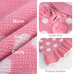 KYEESE dog sweater polka-dot back detail for cute photo-ready look