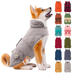KYEESE dog coat windproof back view with leash hole for outdoor walks