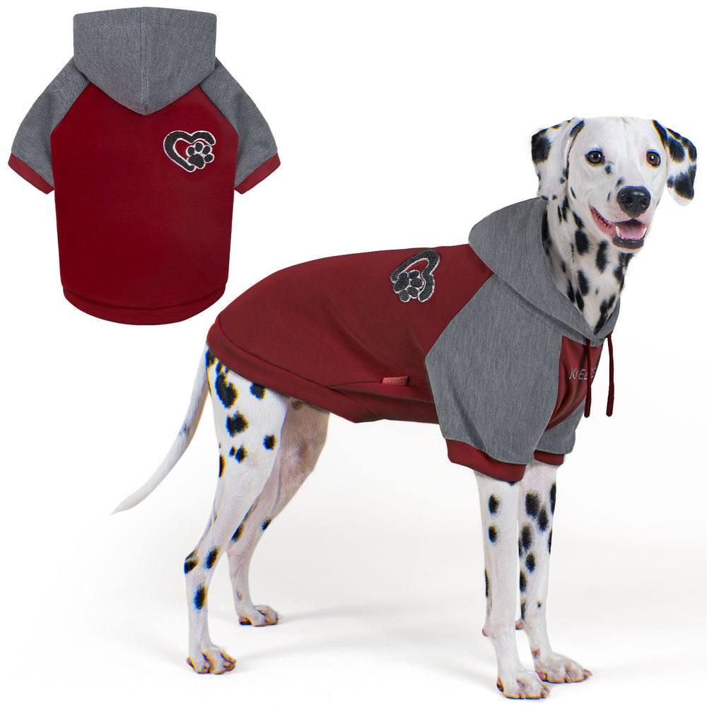 KYEESE dog hoodie front view showcases soft, warm fabric for chilly days.
