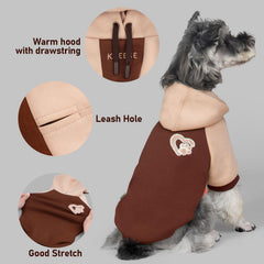 KYEESE dog hoodie soft air-layer fabric feels gentle and breathable on chilly days.