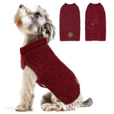 Kyeeese dog sweater closeup knit texture for cozy warmth on cold days.