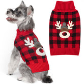 KYEESE dog sweater with reindeer pattern offers festive warmth on winter walks