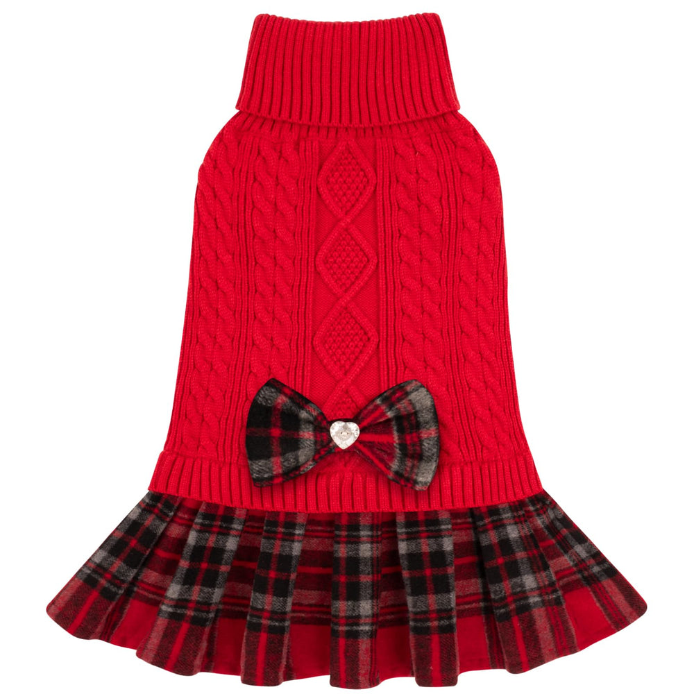 KYEESE dog sweater warm pullover in red for large dogs, cozy warmth for walks