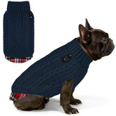 KYEESE dog sweater with warm turtleneck for chilly walks.