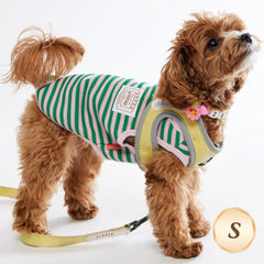 KYEESE stripe-pattern fabric close-up emphasizes soft stretch