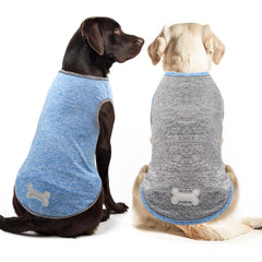 KYEESE dog shirt front view highlights quick-dry, breathable fabric for active dogs.