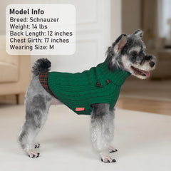 KYEESE dog sweater cableknit-texture adds premium style and durability
