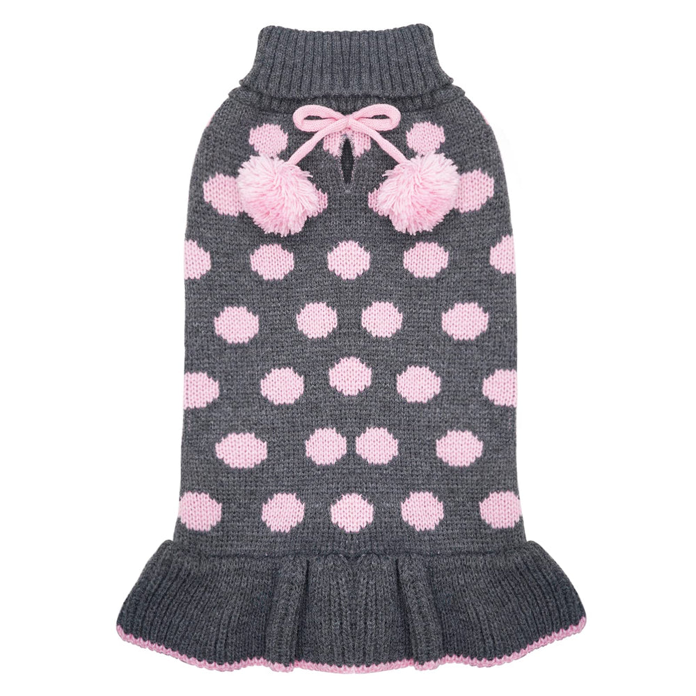 KYEESE dog sweater with leash hole, front view for easy leash attachment during daily walks