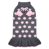KYEESE dog sweater with leash hole, front view for easy leash attachment during daily walks