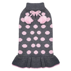 KYEESE dog sweater with leash hole, front view for easy leash attachment during daily walks